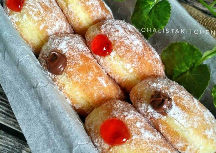 Resep Bomboloni Doughnut / donat buntu alias donat isi